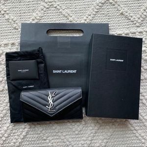 Saint Laurent Monogram Envelope Flap Wallet